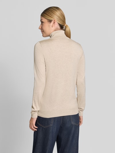ICHI sweter z dzianiny Slim Fit z mieszanki wiskozy model 'IHLULS' Beżowy 5