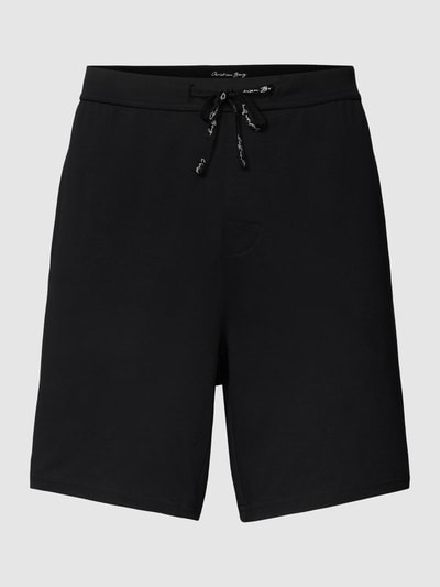 Christian Berg Men Sweatshorts met labeldetail Zwart - 2