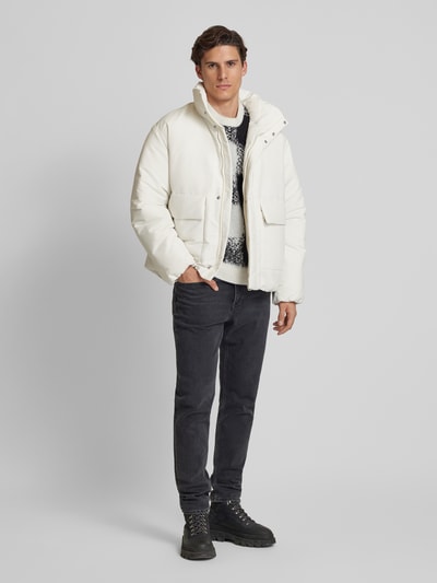 HUGO Jacke mit Stehkragen Modell 'Brandly' Offwhite 1