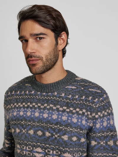 Jack & Jones Premium Strickpullover mit Rundhalsausschnitt Modell 'BLUDAVE' Blau 3