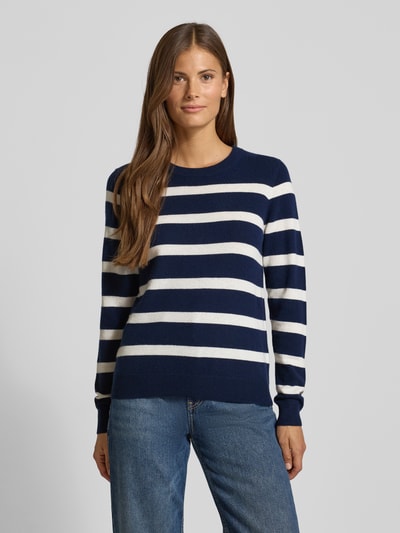 Christian Berg Woman Gebreide pullover van puur kasjmier Donkerblauw - 4