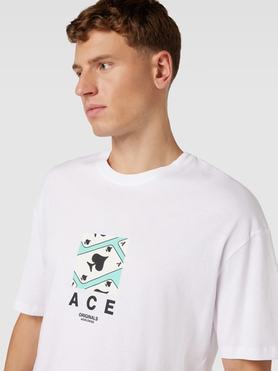 Jack & Jones T-Shirt mit Motiv-Print Modell 'BLOCKPOP' Weiss 3