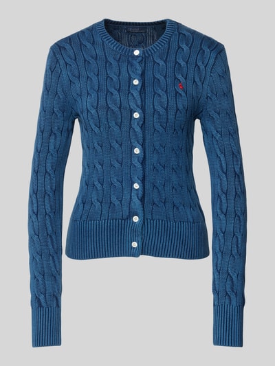 Polo Ralph Lauren Cardigan mit Logo-Stitching Jeansblau 2