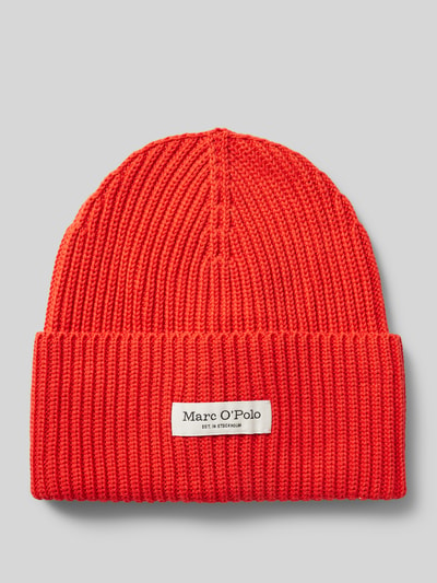 Marc O'Polo Beanie aus reiner Baumwolle mit breitem Umschlag Rot 1