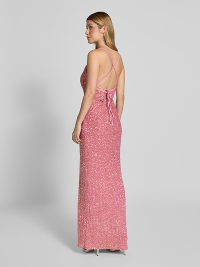 V.M. Abendkleid mit Pailletten Pink 5