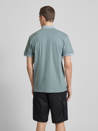 Tom Tailor Regular fit poloshirt met labelprint Lichtgroen - 5