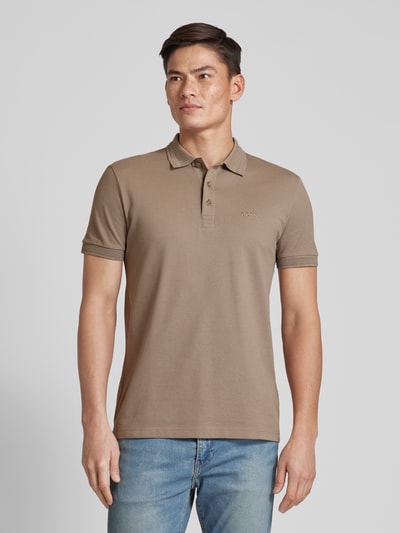 BOSS Green Regular Fit Poloshirt mit Label-Stitching Modell 'PADDY' Beige 4