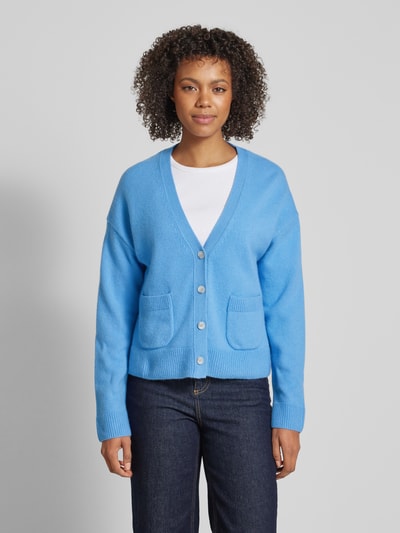 Stefanel Cardigan mit aufgesetzten Taschen Blau 4