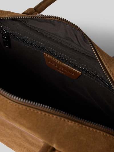 LIEBESKIND BERLIN Schoudertas van echt suède, model 'Baguette' Middenbruin - 5