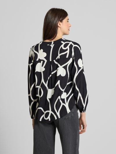 ZABAIONE Regular fit blouse met tuniekkraag, model 'Jo44a' Zwart - 5