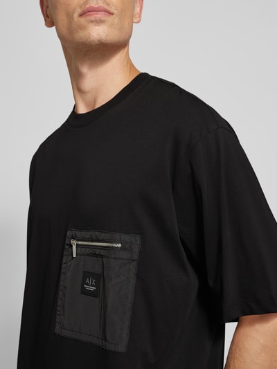 ARMANI EXCHANGE Oversized T-shirt met labelpatch Zwart - 3