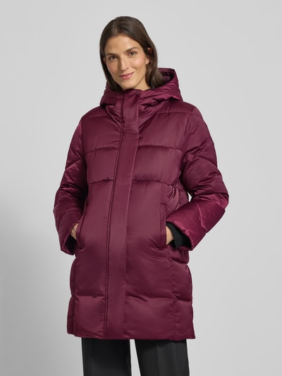 BOSS Regular fit gewatteerde lange jas van waterafstotend materiaal, model 'PETRANO' Bordeaux - 4