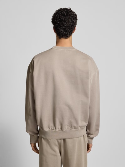 PEGADOR Oversized Sweatshirt mit Label-Stitching Hellgrau 5