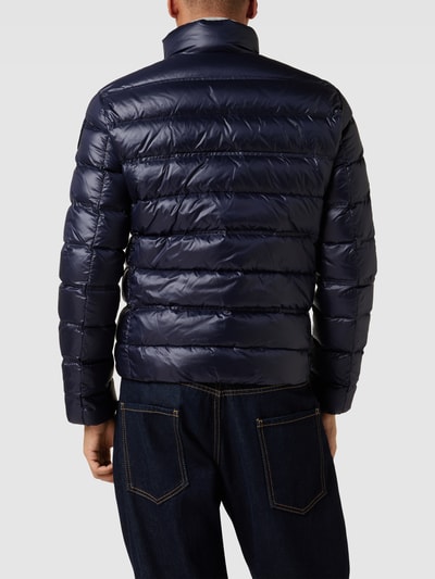 Blauer Usa Daunenjacke mit Label-Detail Marine 5