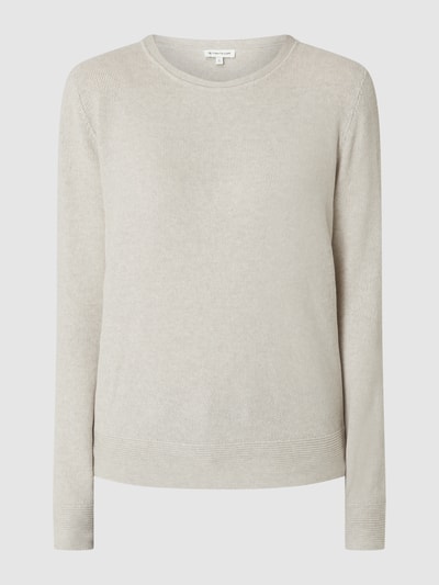 Tom Tailor Pullover aus Baumwolle  Offwhite Melange 2