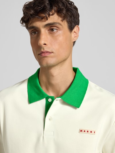 Marni Poloshirt mit Label-Detail Offwhite 3
