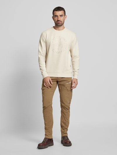 PME Legend Sweatshirt mit Rundhalsausschnitt Offwhite 1