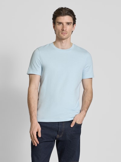 MCNEAL T-Shirt mit geripptem Rundhalsausschnitt Hellblau 4
