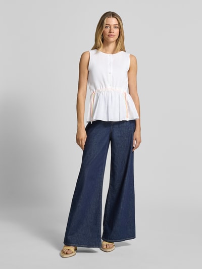 Marc Cain Regular Fit Top mit Tunnelzug Weiss 1