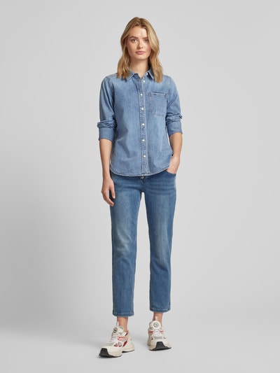Buena Vista Regular fit jeans met asymmetrische knoopsluiting, model 'Malibu' Blauw - 1