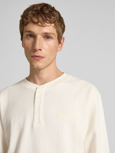 REVIEW Shirt met lange mouwen en labelstitching Ecru - 3