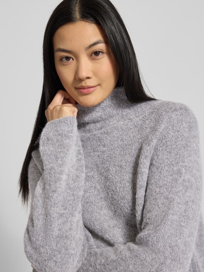 Drykorn Sweter z dzianiny z prążkowanymi wykończeniami model ‘SARWEN’ Antracytowy melanż 3