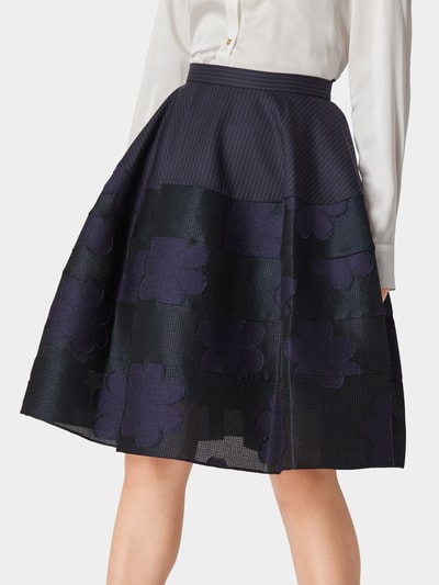Nina Ricci Rock in A-Linie Marineblau 3