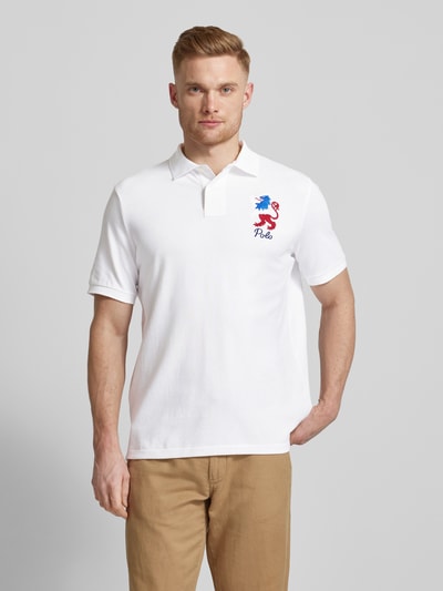 Polo Ralph Lauren Koszulka polo z wyhaftowanym logo Złamany biały 4