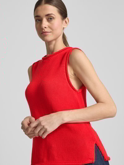 MOS MOSH Top z dzianiny z okrągłym dekoltem model ‘AUBIN’ Czerwony 3