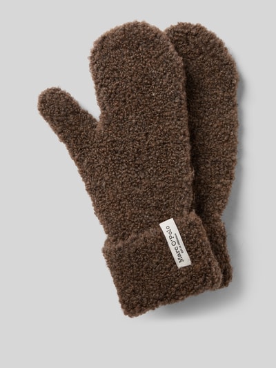 Marc O'Polo Handschoenen van een mix met wol en alpaca Donkerbruin - 1