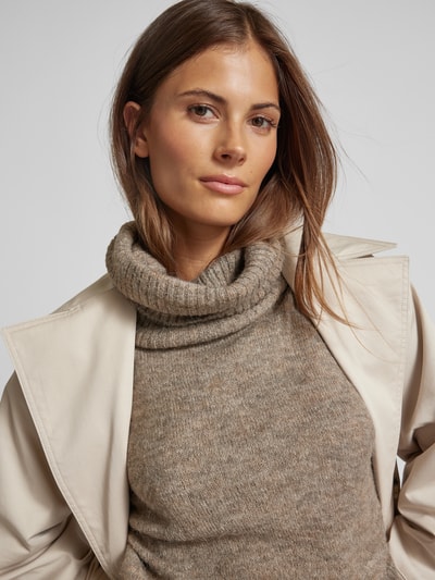 ICHI Rollkragenpullover mit Rollkragen Modell 'KAMARA' Taupe 3