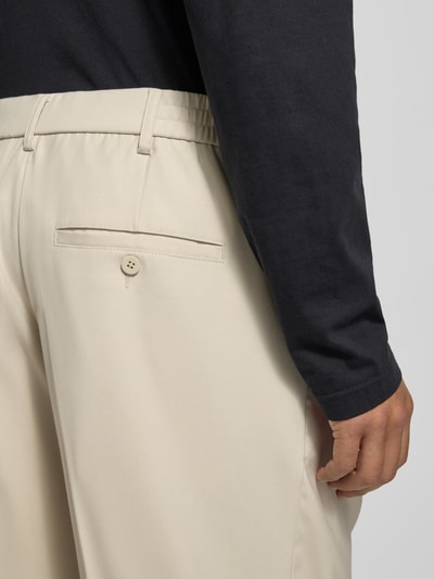 JAKE*S STUDIO MEN Stoffhose mit französischen Eingrifftaschen Kitt 3