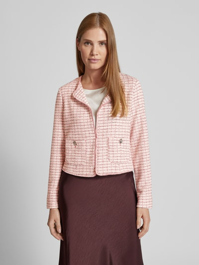 s.Oliver BLACK LABEL Blazer aus Bouclé-Baumwoll-Mix mit Hakenverschluss Rose 4