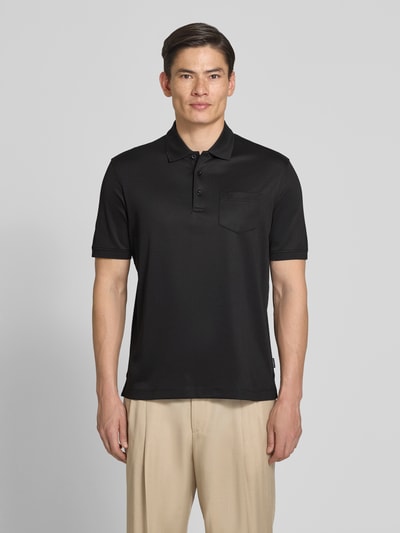 bugatti Regular Fit Poloshirt mit Brusttasche und Label-Stitching Black 4