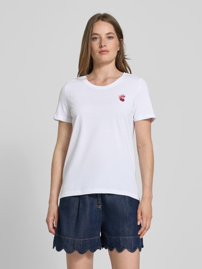s.Oliver RED LABEL Regular fit T-shirt van puur katoen Wit - 4