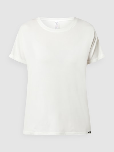 Skiny T-Shirt aus Viskose-Elasthan-Mix Modell 'Every Night In' Offwhite 2