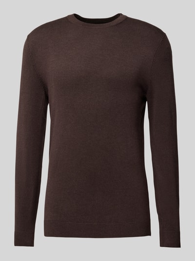 MCNEAL Gebreide pullover met ronde hals Chocoladebruin gemêleerd - 2