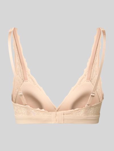 Produktfoto, Slim Fit bh met kant Slim Fit BH mit floralem Spitzenbesatz van Marie Jo, dames bh, slim fit, padded cups, haakjessluiting, beige kleur, fijne kanttextuur