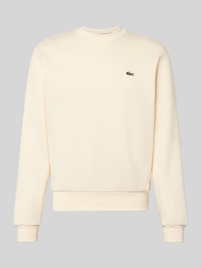 Produktfoto, Regular Fit Sweatshirt aus Baumwoll-Mix von Lacoste in Optik: Unifarben mit Label-Patch, Rundhals, Langarm, Sweat-Struktur