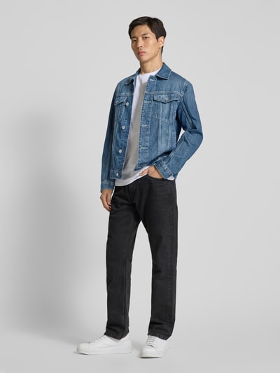 Tom Tailor Regular Fit Jeansjacke aus reiner Baumwolle mit Brustpattentaschen Blau 1