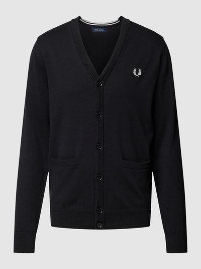 Fred Perry Kurtka z dzianiny z wyhaftowanym logo Czarny 2