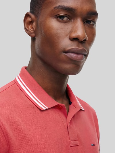 Tommy Jeans Regular Fit Poloshirt aus reiner Baumwolle Rot 3