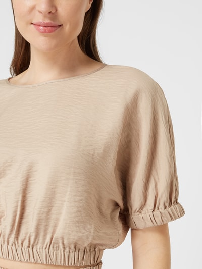 Another Label Cropped Blusenshirt aus Viskosemischung Modell 'Ivy' Camel 3