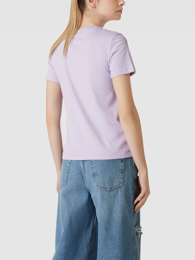 Only T-Shirt mit floralem Motiv-Stitching Modell 'EMMA' Flieder 5