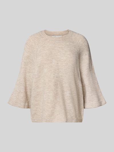 Only Regular Fit Pullover mit Fledermausärmeln Modell 'SIMONI' Sand Melange 2