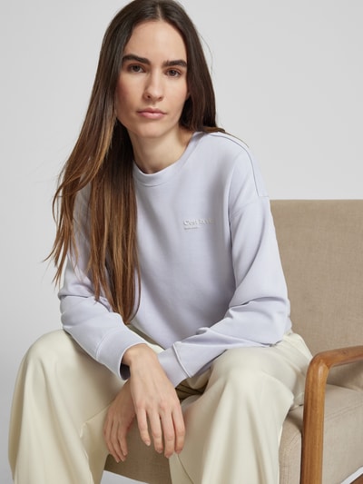 Jake*s Collection Sweatshirt mit gerippten Abschlüssen Lavender 3