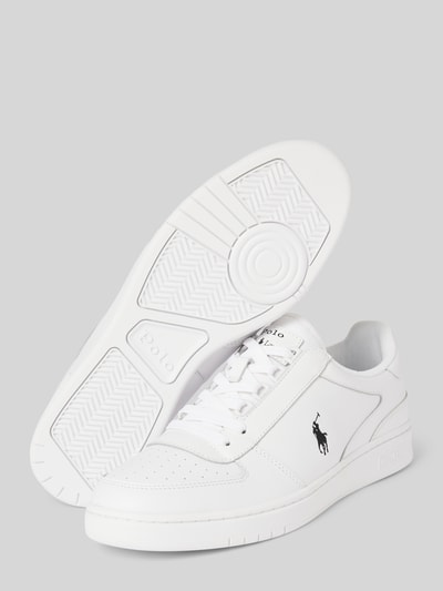 Polo Ralph Lauren Ledersneaker mit Logo-Stitching Weiss 4