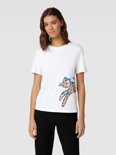 Marc Cain T-Shirt mit Motiv-Print Modell 'REMIX' Weiss 4