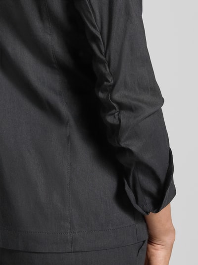 Marc Cain Blazer aus Leinen-Mix mit Reverskragen Black 3