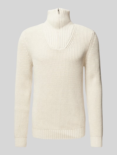 RAGMAN Gebreide pullover met ribboorden Offwhite - 2